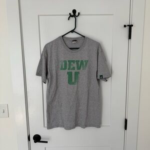 Vintage Y2K DEW U Mountain Dew Men's Short Sleeve T-Shirt. Casual, Size L